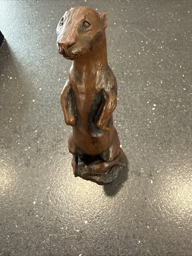 Otter with fish - heavy, resin