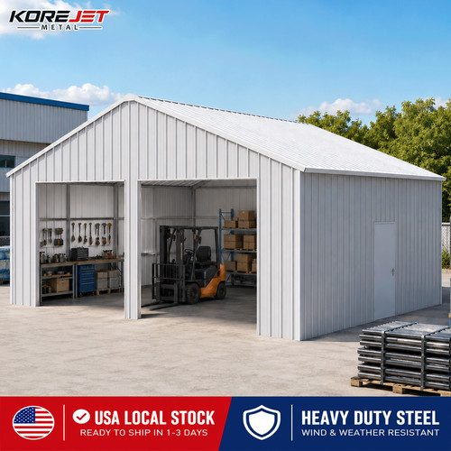 33x25ft metal garage barn - garage,