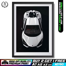 LAMBORGHINI REVUELTO Wall Art Print Poster Super Sport Car Large Size A4 A3 A2