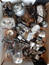 JOB LOT of Vintage Dyno and Dynamo Lights, Brackets, Bulbs, Union Sturmey Miller