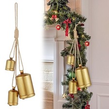 Christmas Cow Bell Metal Brass