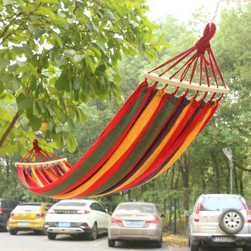 Red camping hammock with - camping,