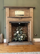 Edwardian Tall Wooden Fire Surround Mantel Fireplace Surround
