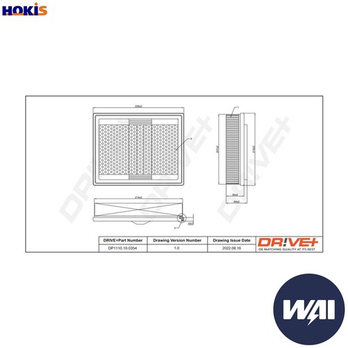 Air filter dp1110 0354 - filter, for