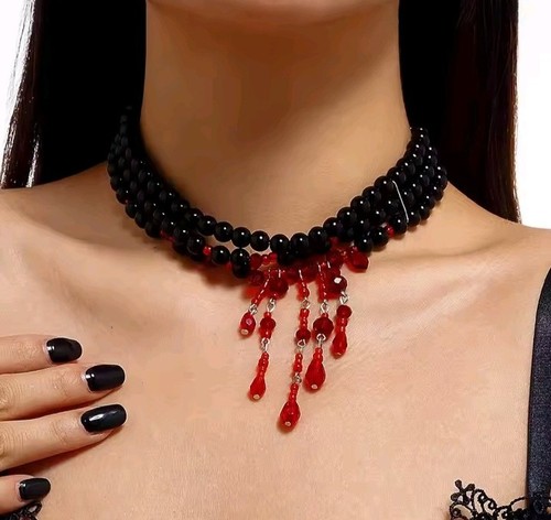 Halloween necklace earrings - &,