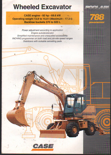 Case poclain 788 - "788", wheeled