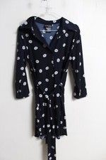 Attitudes By Renee Shirt Dress Kiss Print Blue - Size Medium M (F77)
