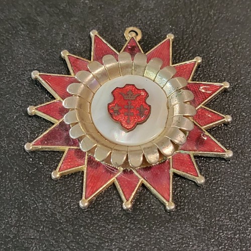 Vintage enamel brass - enamel, maltese