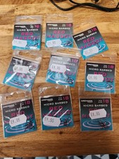 drennan red maggot spade end barbed hooks - 18 - coarse match fishing