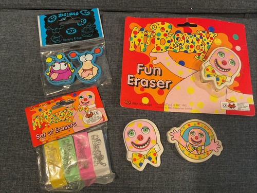 Vintage novelty erasers - novelty,