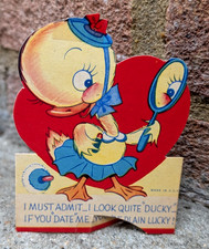 Vtg Valentine's Duck Duckling