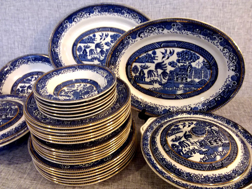 Big dinner set - dinner, old