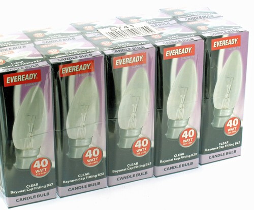Eveready 40w clear candle - x,