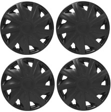 MOTORHOME DEEP DISH WHEEL TRIMS COVER BLACK FULL SET HUB CAPS 16" INCH
