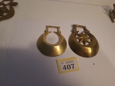 HORSE BRASS CRESCENT MOONS RARE VINTAGE