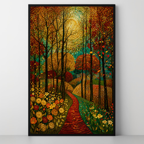 Klimt inspired autumn - inspired, woodland