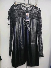Sexy PU Leather Dress UK 18