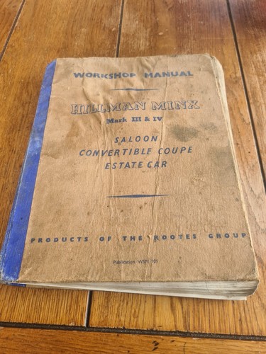 Hillman minx workshop manual - hillman,