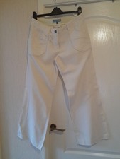 Ladies White Linen Trousers