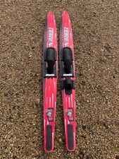 O'Brien Celebrity Combo Water Skis Bindings 67in/170cm Red with carry case