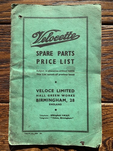 Velocette motorcycle spare - motorcycle,