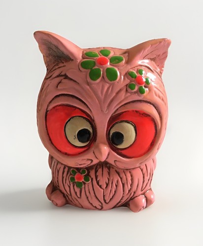 Vintage papier mâché owl - vintage,