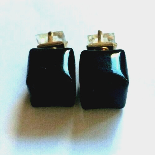 Black coloured cube shaped - black,