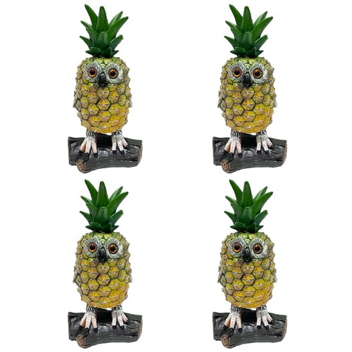 4pcs cartoon resin pineapple - 4pcs,
