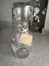 NEW LOVELY PAST TIMES GLASS ROSE CARAFE GLASGOW SCHOOL  RENNIE MACKINTOSH DESIGN