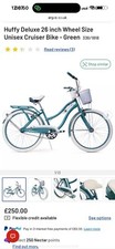 Huffy Deluxe 26 inch Wheel Size Unisex Cruiser Bike - Green