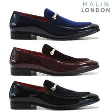 MENS FORMAL SHINY PATENT SHOES SMART PARTY OXFORD WEDDING OFFICE DRESS SUIT SIZE