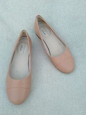 CLARKS COLLECTION ATOMIC  HAZE COMFORTABLE  NUDE SIZE 3 D.36 BALLET FLAT ~PUMPS 
