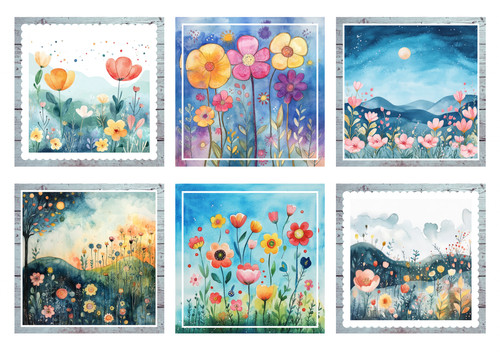 Flower card toppers for - card,