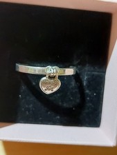 Pandora Sterling Silver Raised Heart Ring Size 58 Vgc