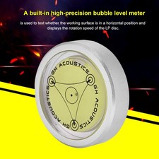 Silver Music Hall Record Turntable Bubble° Tonearms Set Up Level