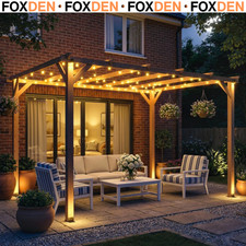 4 x 3 m Wooden Garden Pergola