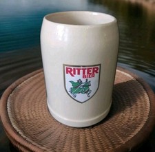Ritter Bier Ceramic Beer Stein 0.5L German Made. Breweriana Collectors Mancave 