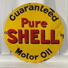 Shell Enamel Sign - Ø 30cm