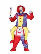 Mens  Piggy Back Costume Outfit Killer Clown Fancy Dress