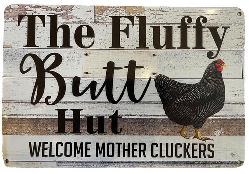 Metal chicken coop sign wall - chicken,