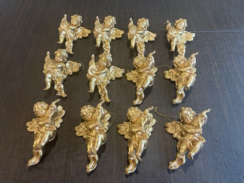Vtg gold angels cherubs - vtg,