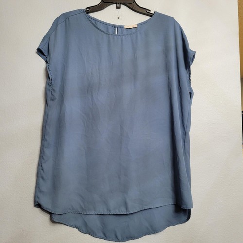 Pleione dusty blue cap sleeve - blue,
