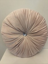 Round Velvet Cushion Blush