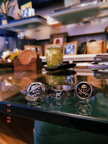 Gthic large silver rings - gthic,