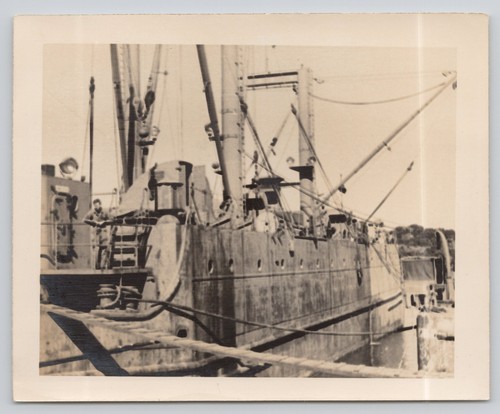 Vintage photo naval barge and - barge,