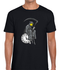 GRIM REAPER TIME BANKSY T SHIRT MENS COOL GRAFFITI ART RETRO FASHION FUNNY TOP