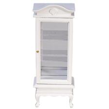 Dolls House China Display Cabinet White Mirror Back Miniature 1:12 Furniture