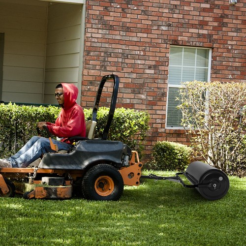 63l metal garden lawn roller - metal,