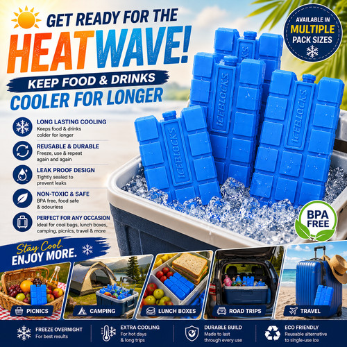 Reusable ice blocks cool - reusable,