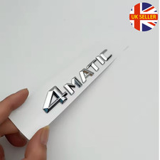 4MATIC BADGE CHROME LETTERING EMBLEM Rear Boot Trunk For Mercedes Benz